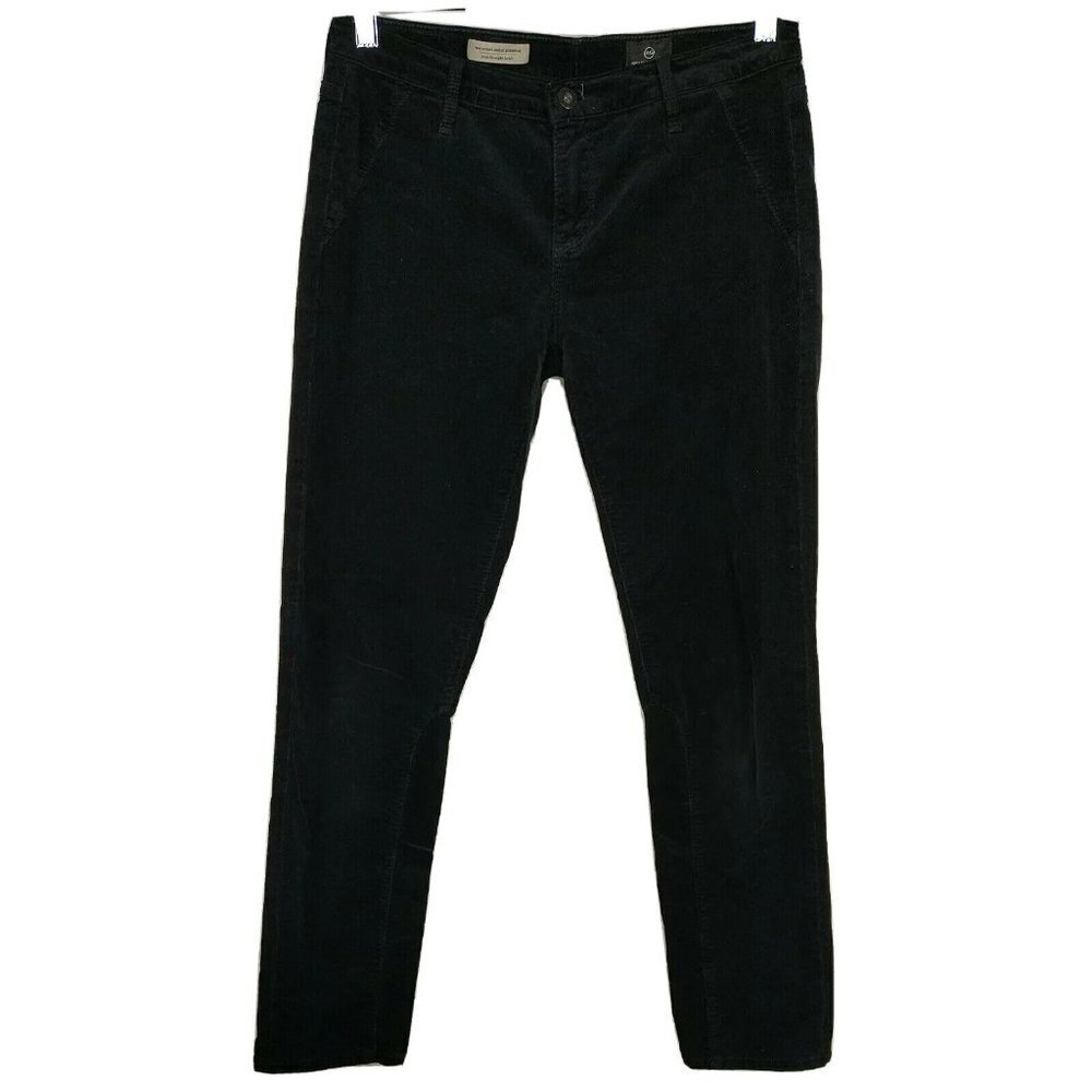 Adriano Goldschmied AG Stevie Slim Ankle Jodhpur Corduroy Pants Size 28 Black